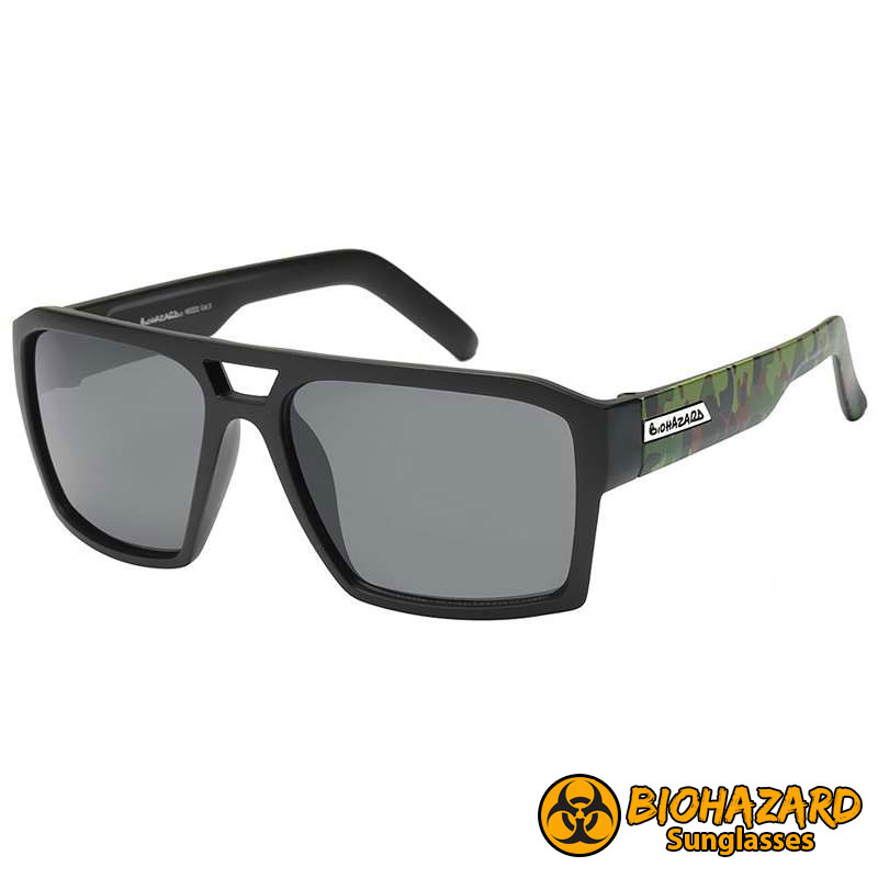 Matsorte Biohazard Millionaire Solbriller - Grøn Camouflage