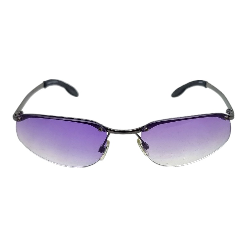 Y2K Solbriller med lilla fade glas og mørkt metal stel | Bern - Billede 3