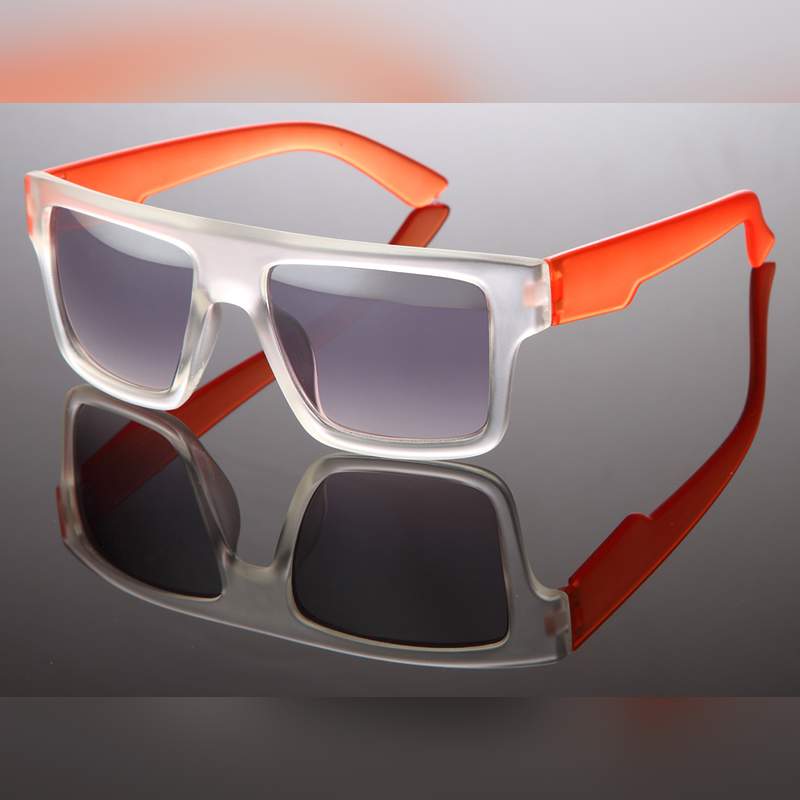 Frosty transparente solbriller med orange stænger - Nijmegen | Fade glas - Bilde 2