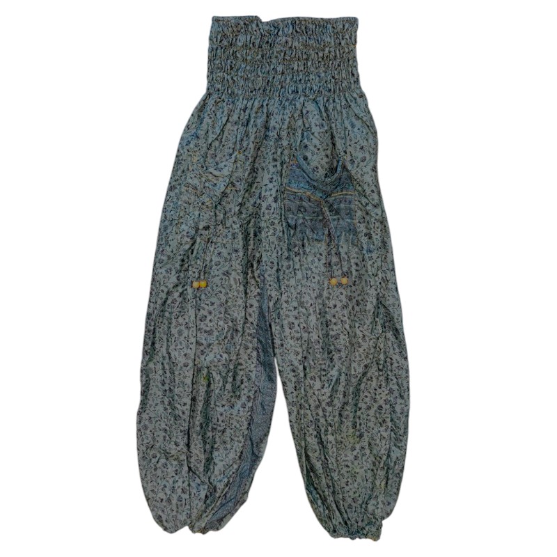 Upcycled indiske Silkebukser med lommer - Model 16