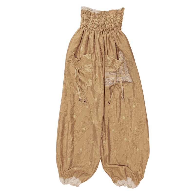 Upcycled indiske Silkebukser med lommer - Model 22