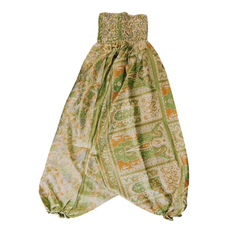 Upcycled indiske Silke Haremsbukser - Model 36 - Billede 2