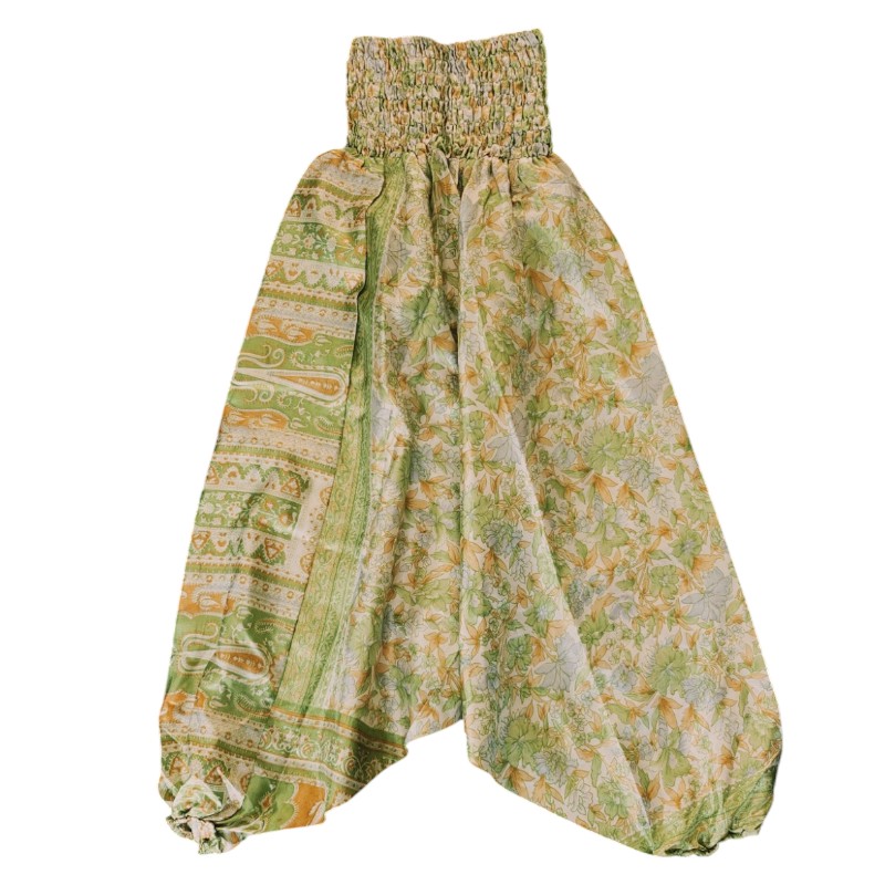 Upcycled indiske Silke Haremsbukser - Model 36