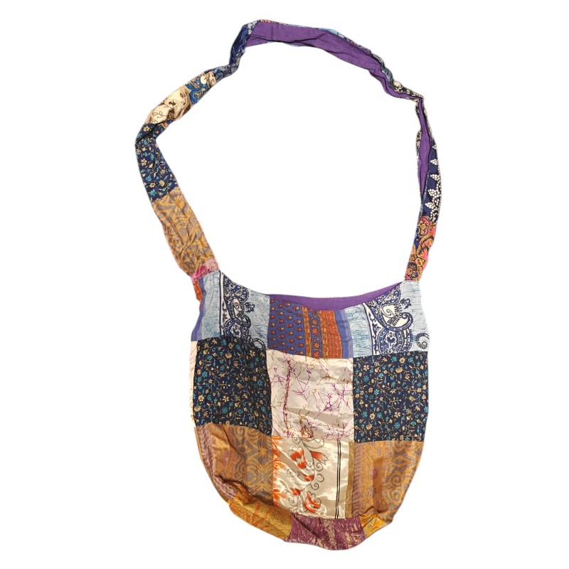 Upcycled indisk Silke Patchwork Taske - Model 55 - Billede 2