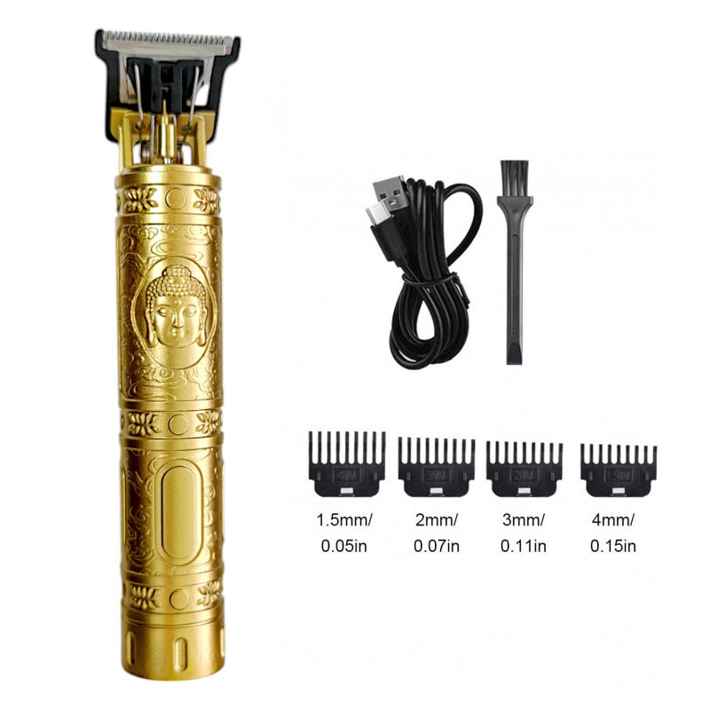 Guld Buddha hår og skæg skin fade trimmer