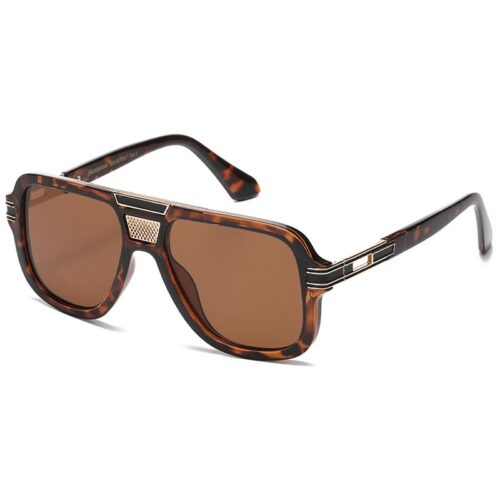 Brun turtle Manhattan Millionaire Solbriller - Angus  | Guld - Brune glas