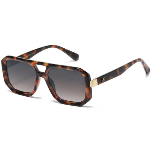 Brun turtle Manhattan Millionaire Solbriller - Winston  | Guld - Fade glas