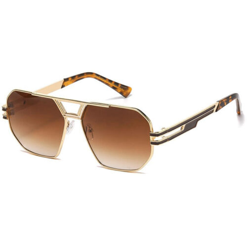 Guld Manhattan Millionaire Solbriller - Archie | Brun turtle - Brune fade glas